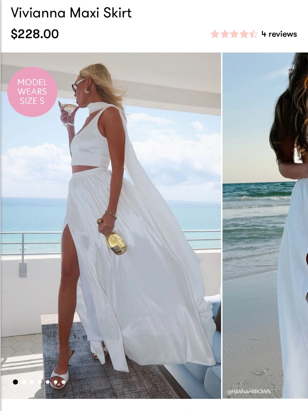 Show Me Your MuMu Vivianna Maxi Skirt - White
